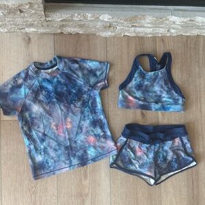 Athleta Kids Swim Bikini Set - Blue and Multicolor